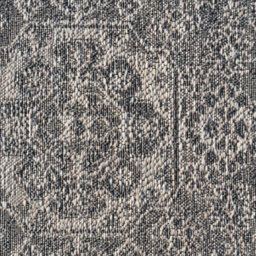 Loomed Grey Textured Woven Traditional Medallion Floral Border Easy Clean Indoor Outdoor Area Rug 200X290Cm - thumbnail 3