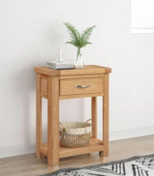 Buttercup Farm Bologna Small Console With 1 Drawer - L30 X W60 X H75 Cm - Oak - thumbnail 1