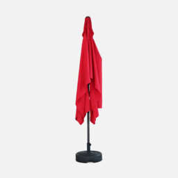 Sweeek - 2X3M Rectangular Centre Pole Parasol Touquet Red - thumbnail 3