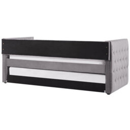 Beliani Trundle Bed Velvet Gassin 90 X 200 Cm (Eu Single) Grey - thumbnail 5