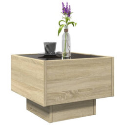 Walplus Side Table With Led Sonoma Oak 40X40X30 Cm Engineered Wood - thumbnail 5