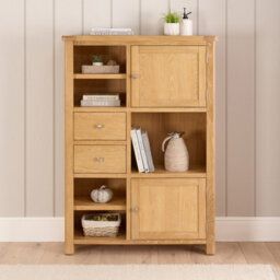 The Furniture Market Marbury Oak High Open Display Shelf Unit Bookcase