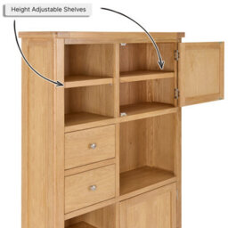 The Furniture Market Marbury Oak High Open Display Shelf Unit Bookcase - thumbnail 5
