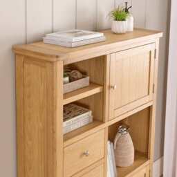 The Furniture Market Marbury Oak High Open Display Shelf Unit Bookcase - thumbnail 3
