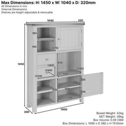 The Furniture Market Marbury Oak High Open Display Shelf Unit Bookcase - thumbnail 9