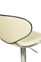 Lamboro Carcaso Deluxe Single Kitchen Bar Stool, Chrome Footrest, Height Adjustable Swivel Gas Lift, Breakfast Bar & Home Barstool, Cream - thumbnail 9