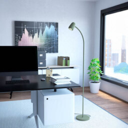 Eglo Carlo Modern Steel Flexible Floor Lamp, Green