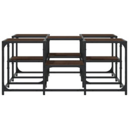 Berkfield Coffee Table Brown Oak 91X91X40 Cm Engineered Wood - thumbnail 5