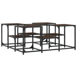 Berkfield Coffee Table Brown Oak 91X91X40 Cm Engineered Wood - thumbnail 2