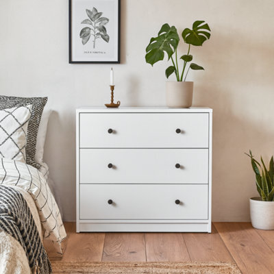 Wyld Haus Tainan White 3-Drawer Wood Chest, Compact 724 X 301 X 683 mm - image 1