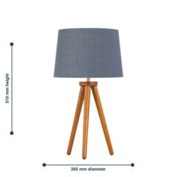 First Choice Lighting Set Of 2 Dark Oak Table Lamp Or Bedside Lights With Grey Gold Shades - thumbnail 6