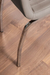 Furniturebox Uk Leonardo Glass And Chrome Metal Dining Table And 6 Cappuccino Beige Isco Faux Leather Chairs - thumbnail 9