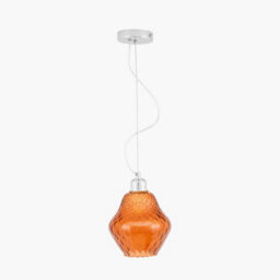 Pacific Lifestyle Lisbon Orange Optic Diamond Glass Pendant - thumbnail 2