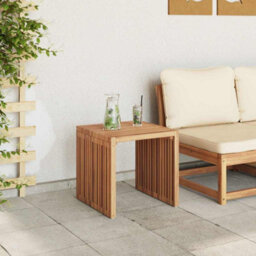 Berkfield Garden Side Table 45X42.5X45 Cm Solid Wood Teak - thumbnail 4