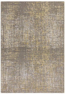 Gold Abstract Modern Easy To Clean Bedroom Dining Room And Living Room Rug-200Cm X 290Cm - image 1