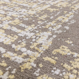 Gold Abstract Modern Easy To Clean Bedroom Dining Room And Living Room Rug-200Cm X 290Cm - thumbnail 2