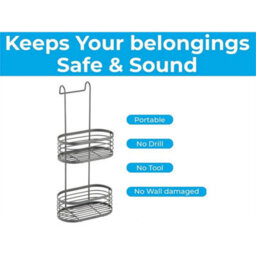 Blue Canyon 2-Tier Hanging Shower Caddy Grey - thumbnail 3