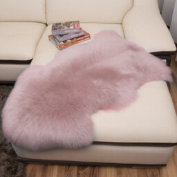Living And Home Luxurious Exquisite Comfortable Pink Irregular Shaped Ultra-Soft Plush Shaggy Area Rug 90Cm (L) X 60Cm (W) - thumbnail 4