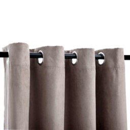 Berkfield Blackout Curtains With Metal Rings 2 Pcs Taupe 140X245 Cm - thumbnail 3