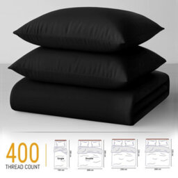 Lazzaro Ultrasoft 100% Egyptian Cotton Super King Duvet Cover Set 400 Thread Count Premium Cotton Bedding Sets - thumbnail 5