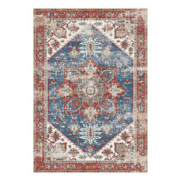 Decoranddecor Living Room Rugs, Area Rugs, Washable Rugs, 200X290Cm, Non-Slip, Pet Friendly, Low Pile, Traditional Rug - Mirela - thumbnail 4