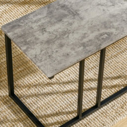 Homcom Dining Table Set, Concrete Effect Table And Chairs For 4 People, Grey - thumbnail 9