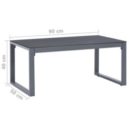 Berkfield Industrial Coffee Table 90X50X40 Cm Aluminium - thumbnail 3