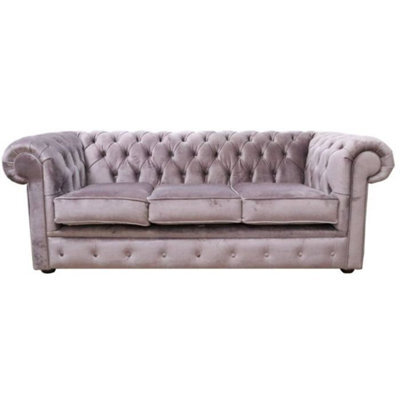 Chesterfield Original Thomas 3 Seater Sofa Settee Tuscany Lavender In Classic Style - image 1