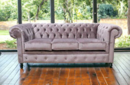 Chesterfield Original Thomas 3 Seater Sofa Settee Tuscany Lavender In Classic Style - thumbnail 4