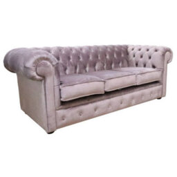 Chesterfield Original Thomas 3 Seater Sofa Settee Tuscany Lavender In Classic Style - thumbnail 3