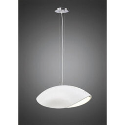 Luminosa Lighting Luminosa Pasion Rectangular Pendant 4 Light E27, Gloss White/polished Chrome - thumbnail 2