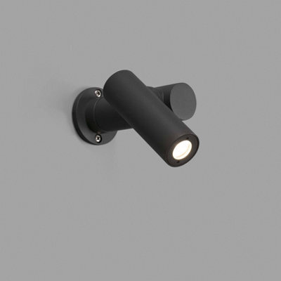 Luminosa Lighting Luminosa Spy Outdoor Wall Lamp Spotlight Dark Grey 6W H140 Ip65 - image 1