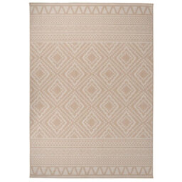 Berkfield Outdoor Flatweave Rug 140X200 Cm Brown Stripes