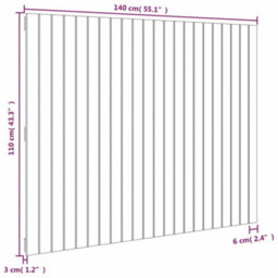 Walplus Wall Headboard 140X3X110 Cm Solid Wood Pine - thumbnail 8