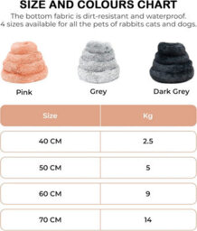 Fur & Bone 50 Cm Washable Plush Donut Dog Bed With Waterproof Non-Slip Base - Pink - thumbnail 5