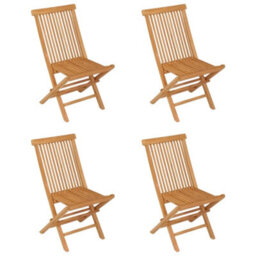 Berkfield 5 Piece Garden Dining Set Solid Teak Wood - thumbnail 7