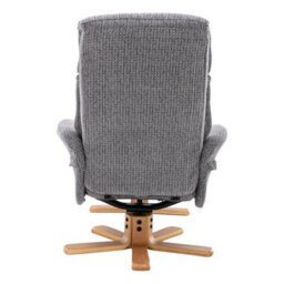 Morris Living The Giza - Fabric Swivel Recliner Chair & Matching Footstool In Lake Blue - thumbnail 8
