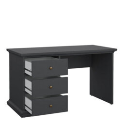Furniture To Go Paris 3 Drawer Desk In Matt Grey - thumbnail 5