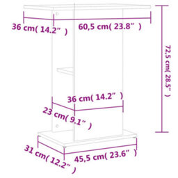 Walplus Sonoma Oak Aquarium Stand 60.5X36X72.5 Cm Engineered Wood Fish Tank Cabinet - thumbnail 8