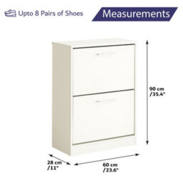 Home Treats Shoe Rack Storage Rack 2 Drawer Shoe Cupboard - thumbnail 3
