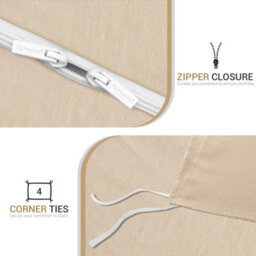 Pamposh Double Duvet Cover Set Pre-Washed Microfibre Bedding Set Comfort Lightweight Premium Quilt Cover Set With Zipper Closure - thumbnail 7