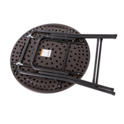 Oypla 80Cm Round Folding Heavy Duty Outdoor Rattan Patio Garden Bistro Table - thumbnail 9