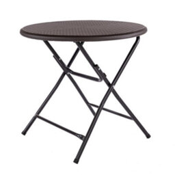 Oypla 80Cm Round Folding Heavy Duty Outdoor Rattan Patio Garden Bistro Table - thumbnail 8