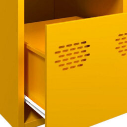 Berkfield Highboard Mustard Yellow 39X35X103.5 Cm Steel - thumbnail 9