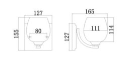 Luminosa Lighting Luminosa Kalli 1 Light Indoor Wall Light Polished Chrome Ip44, G9 - thumbnail 2