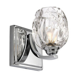 Luminosa Lighting Luminosa Kalli 1 Light Indoor Wall Light Polished Chrome Ip44, G9 - thumbnail 1