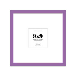 "9X9"" Purple Picture Frame - 9X9"" Square Frame With 6X6"" Mount For 9X9""/6X6"" Pictures Luxurious Style Room Decor, 1 Pack" - thumbnail 1