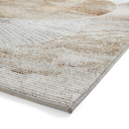 Beige Gold Geometric 8mm Thick Stain-Resistant Rug For Bedroom, Dining Room, Easy To Clean Modern Rug-160Cm X 230Cm - thumbnail 6