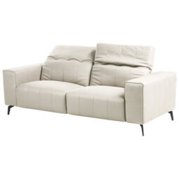 Beliani Modern 3-Piece Living Room Set 3-Seater 2-Seater Armchair Light Beige Faux Leather Adjustable Headrests - thumbnail 6