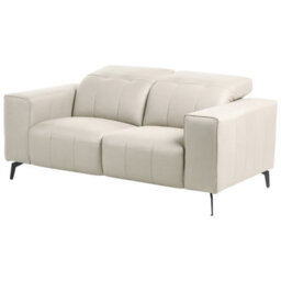 Beliani Modern 3-Piece Living Room Set 3-Seater 2-Seater Armchair Light Beige Faux Leather Adjustable Headrests - thumbnail 8